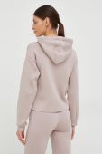 Кофта Guess жіноча колір рожевий з капюшоном з принтом (2867234)