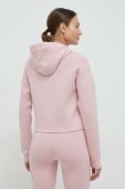 Кофта Guess жіноча колір рожевий з капюшоном з принтом (2867229)