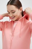 Кофта Guess жіноча колір рожевий з капюшоном з принтом (2867296)