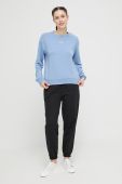 Кофта лаунж HUGO жіноча  однотонна колір блакитний