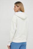 Кофта BOSS жіноча колір білий з капюшоном з аплікацією