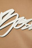 Кофта BOSS жіноча колір бежевий з капюшоном з аплікацією