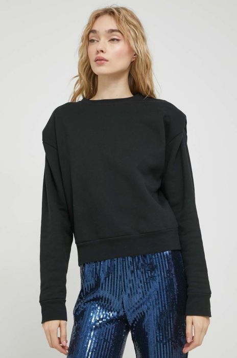 Бавовняна кофта HUGO жіноча колір чорний однотонна (2890112)