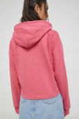 Кофта Tommy Jeans жіноча колір рожевий з капюшоном з принтом (2870076)