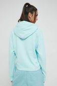 Кофта Tommy Jeans жіноча колір бірюзовий з капюшоном з принтом