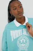 Кофта Tommy Jeans жіноча колір бірюзовий з принтом (2870092)