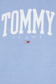 Кофта Tommy Jeans жіноча з капюшоном візерунок колір блакитний (2914504)