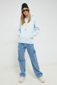 Кофта Tommy Jeans жіноча з капюшоном з аплікацією колір блакитний (2919567)