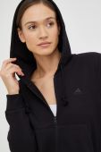 Кофта adidas жіноча колір чорний з капюшоном однотонна (2908763)
