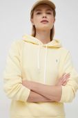 Кофта Polo Ralph Lauren жіноча колір жовтий з капюшоном однотонна (2950799)
