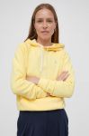 Кофта Polo Ralph Lauren жіноча колір жовтий з капюшоном однотонна (3387766)