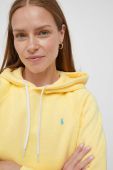 Кофта Polo Ralph Lauren жіноча колір жовтий з капюшоном однотонна (3387766)