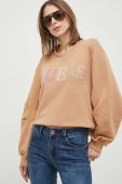 Кофта Guess жіноча колір коричневий з аплікацією (3030477)