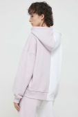 Кофта Karl Kani жіноча колір рожевий з капюшоном з аплікацією