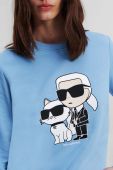 Кофта Karl Lagerfeld жіноча  з принтом колір блакитний