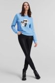 Кофта Karl Lagerfeld жіноча  з принтом колір блакитний
