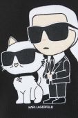 Кофта Karl Lagerfeld жіноча колір чорний з принтом (2890149)