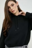 Кофта Karl Lagerfeld жіноча колір чорний з капюшоном однотонна (2910903)
