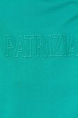 Бавовняна кофта Patrizia Pepe жіноча колір зелений з капюшоном з аплікацією