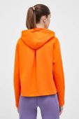 Кофта Puma жіноча колір помаранчевий з капюшоном однотонна