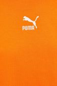 Кофта Puma жіноча колір помаранчевий з капюшоном однотонна
