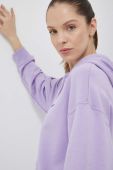 Кофта Puma жіноча колір фіолетовий з капюшоном з принтом