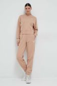 Бавовняна кофта Puma жіноча колір бежевий однотонна