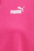 Кофта Puma колір рожевий з капюшоном з принтом