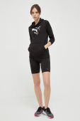 Кофта Puma колір чорний з капюшоном з принтом (3210785)