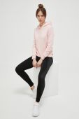 Кофта Puma колір рожевий з капюшоном з аплікацією