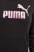 Кофта Puma жіноча колір чорний з капюшоном з принтом (3206817)