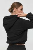 Бавовняна кофта Miss Sixty жіноча колір чорний з капюшоном з аплікацією