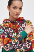 Бавовняна кофта Puma X Liberty жіноча з капюшоном візерунок колір барвистий