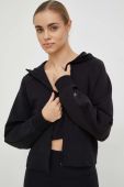 Кофта Reebok жіноча колір чорний з капюшоном однотонна (2896343)