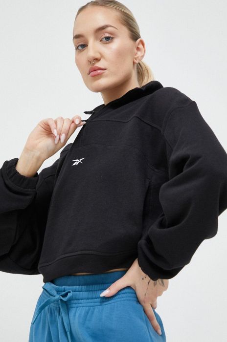 Кофта Reebok жіноча колір чорний однотонна (3013014)