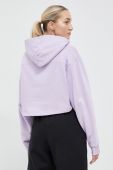 Кофта Reebok жіноча колір фіолетовий з капюшоном з принтом (3013022)