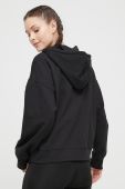Кофта лаунж Dkny колір чорний з капюшоном з принтом