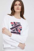 Бавовняна кофта Pepe Jeans Nora жіноча колір білий з принтом