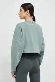 Кофта для йоги adidas Performance Studio колір зелений однотонна