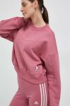 Кофта adidas жіноча колір рожевий однотонна (3105454)