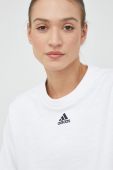 Кофта adidas жіноча колір білий однотонна
