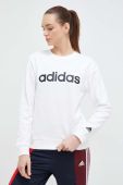 Бавовняна кофта adidas жіноча колір білий з принтом