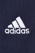 Кофта adidas жіноча колір синій з капюшоном з аплікацією