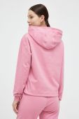 Кофта EA7 Emporio Armani жіноча колір рожевий з капюшоном з принтом (3035389)