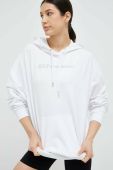 Кофта EA7 Emporio Armani жіноча колір білий з капюшоном з принтом (3057430)