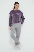 Кофта EA7 Emporio Armani жіноча колір фіолетовий з аплікацією