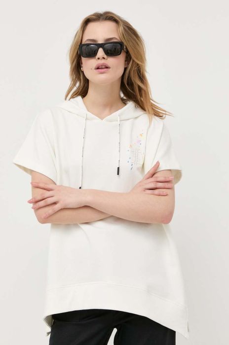 Кофта Twinset Twinset x MyFo жіноча колір бежевий з капюшоном з аплікацією