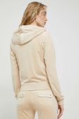 Кофта Juicy Couture Robertson жіноча колір бежевий з капюшоном однотонна