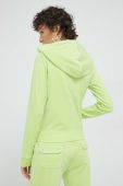 Кофта Juicy Couture жіноча колір зелений з капюшоном однотонна
