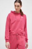 Кофта Fila жіноча колір рожевий з капюшоном однотонна (3027303)